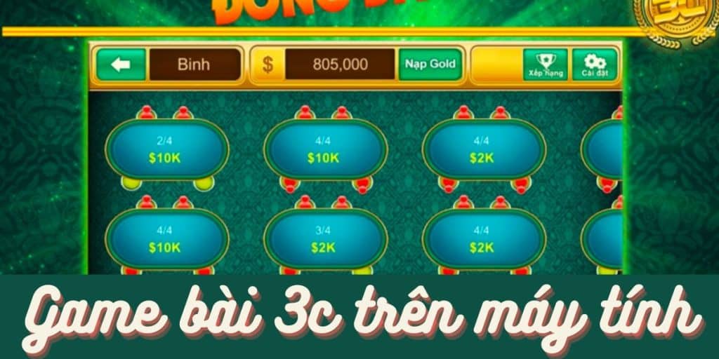 Game bài 3c trên máy tính ảnh bìa